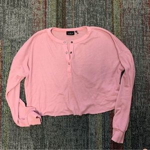Urban outfitter pink cropped long sleeve